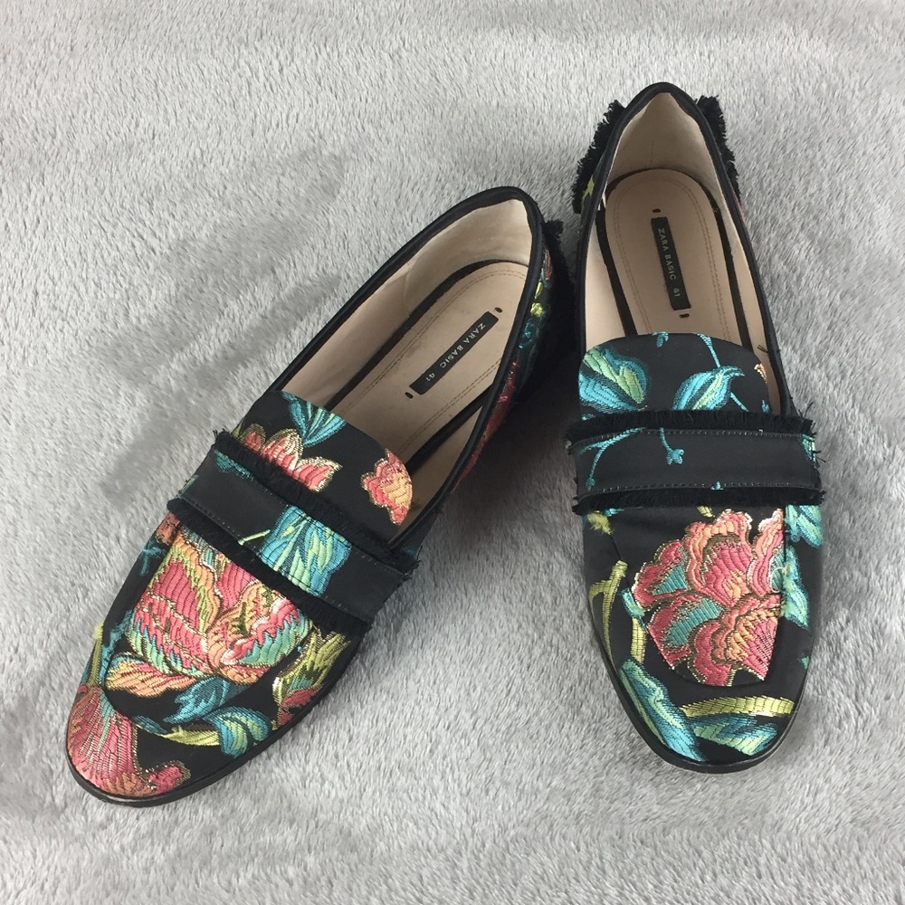 Zara Floral Loafers
